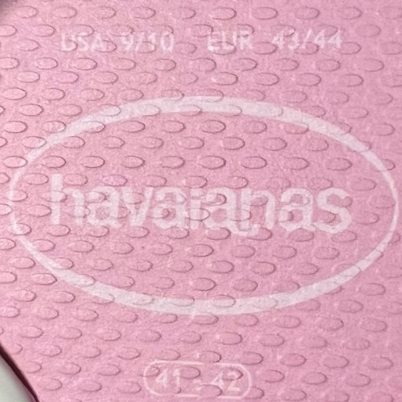 🌻Havaianas Top Checkmate Pink & White Flip Flops US Size 9/10 - Picture 4 of 5